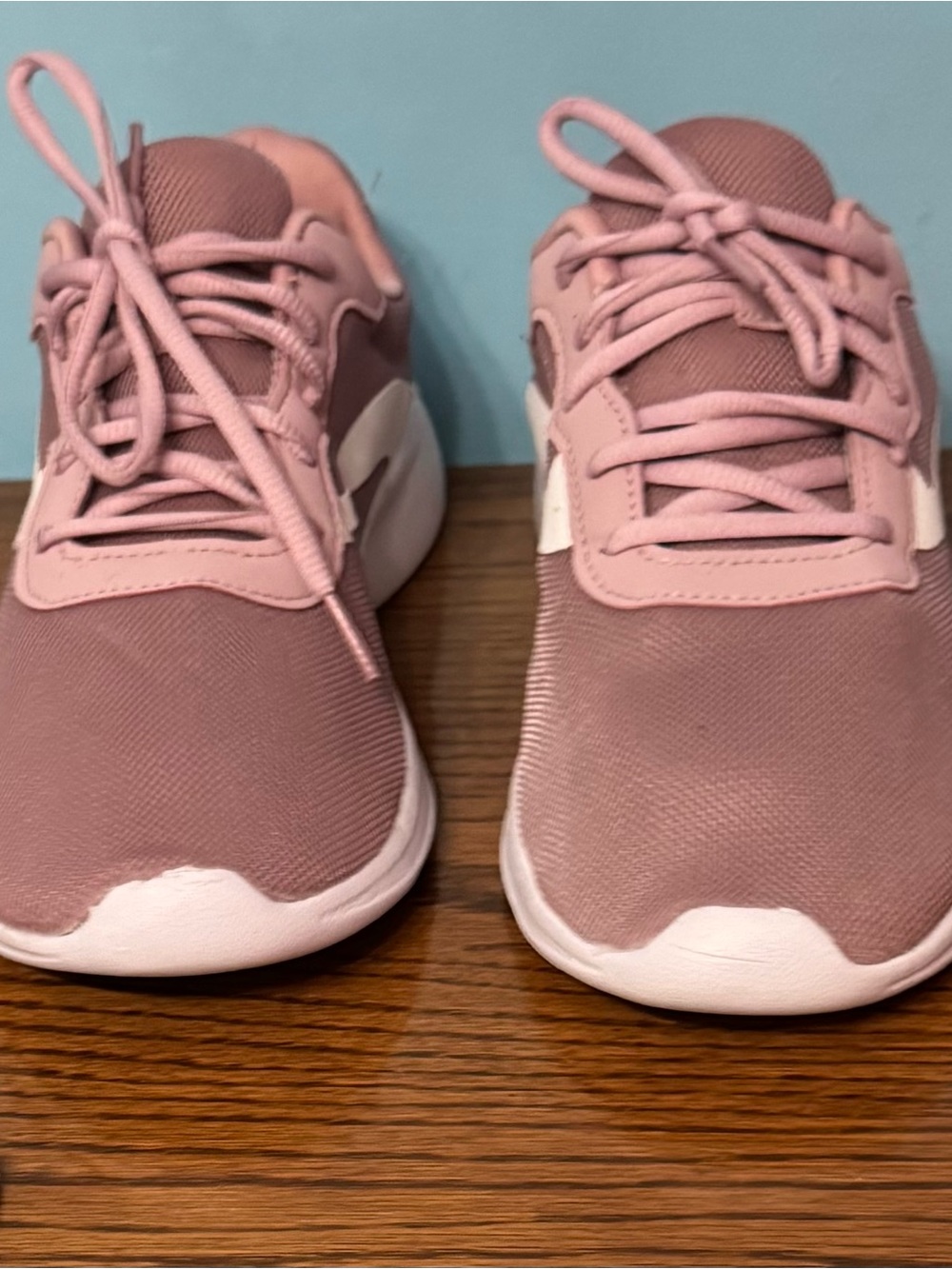 Athletic Works Women’s Dusty Pink Lace-Up Athletic Sneakers